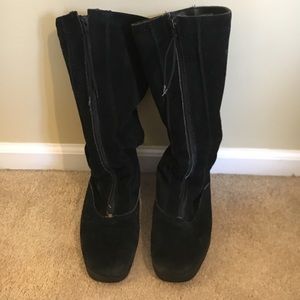 Vintage Black Suede Portland Boots